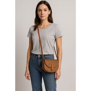 BEACHGOLD Aloe Rattan Crossbody Handbag NWT